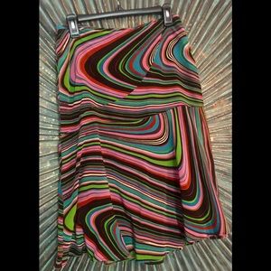 - Multi color skirt 100% silk